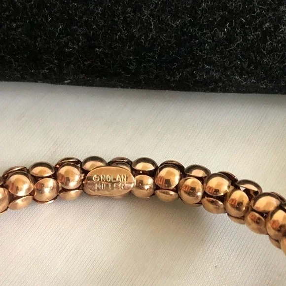 NOLAN Miller Jewelry Crystal Watch Chocolate Pearl Coco Persailles with Bracelet - Picture 7 of 8